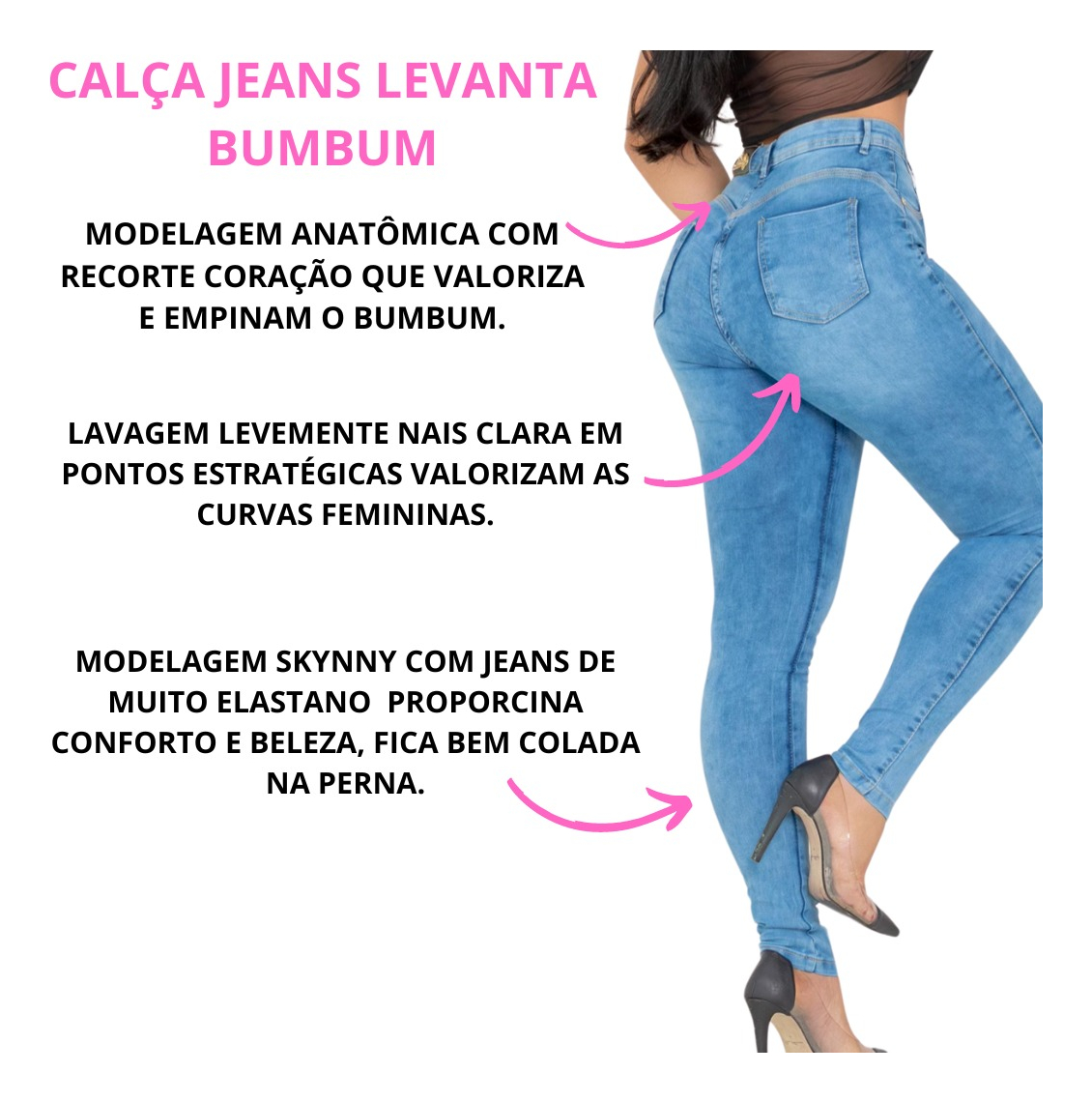 Calça Jeans Feminina Super Lycra Skinny 5