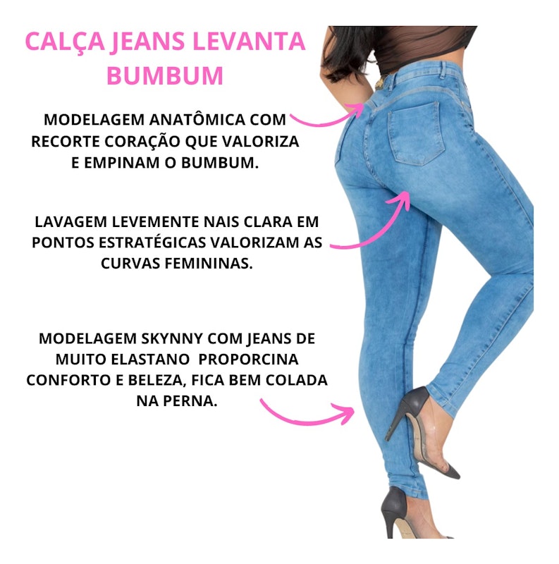 Calça Jeans Feminina Super Lycra Skinny 5