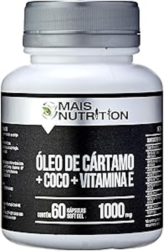 Óleo de Cártamo + Óleo de Coco + Vitamina E 1000 mg 60 Cápsulas 1