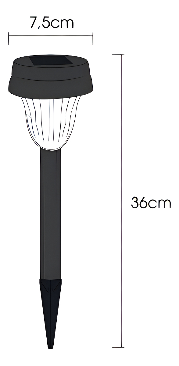 Balizador Solar ABS 6000K 2