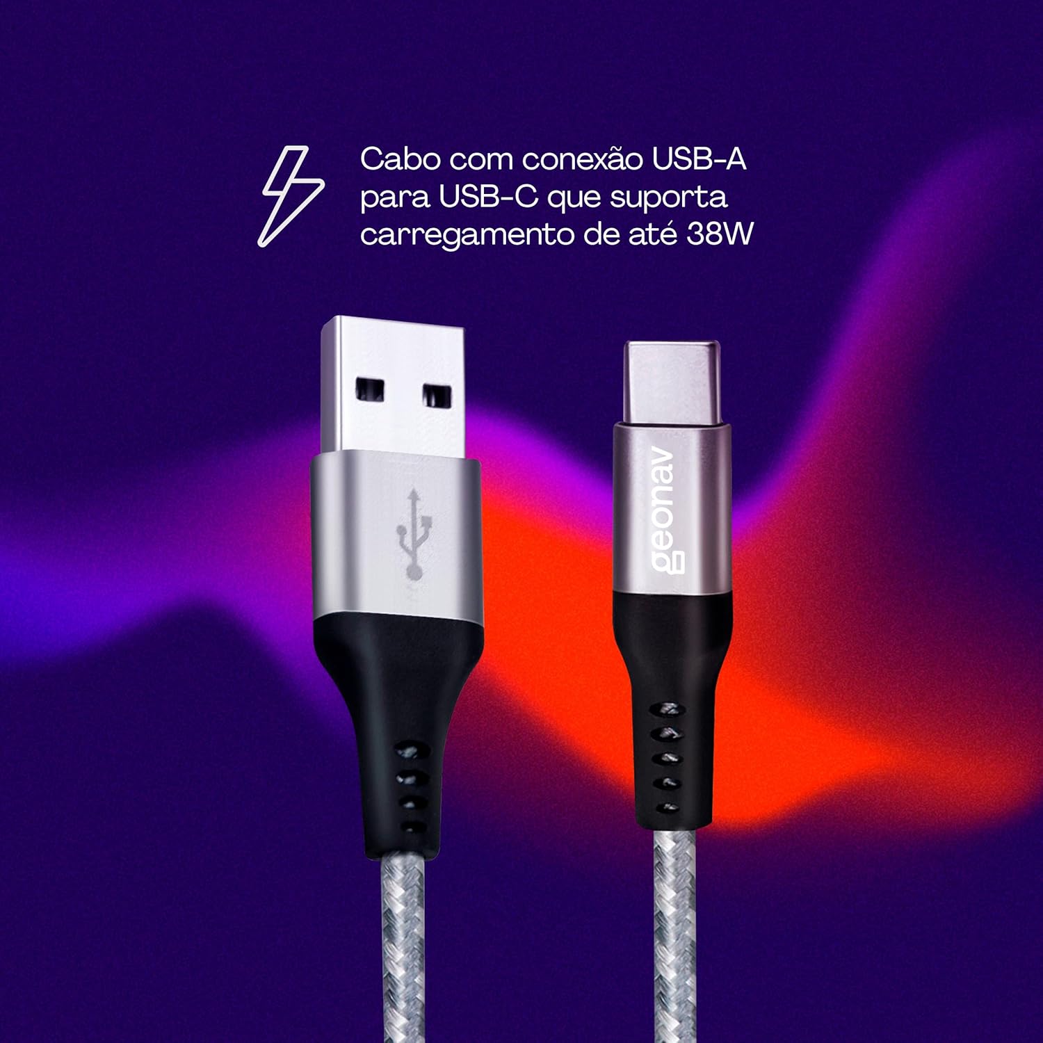 Cabo USB-C para Carregamento Rápido Geonav 2