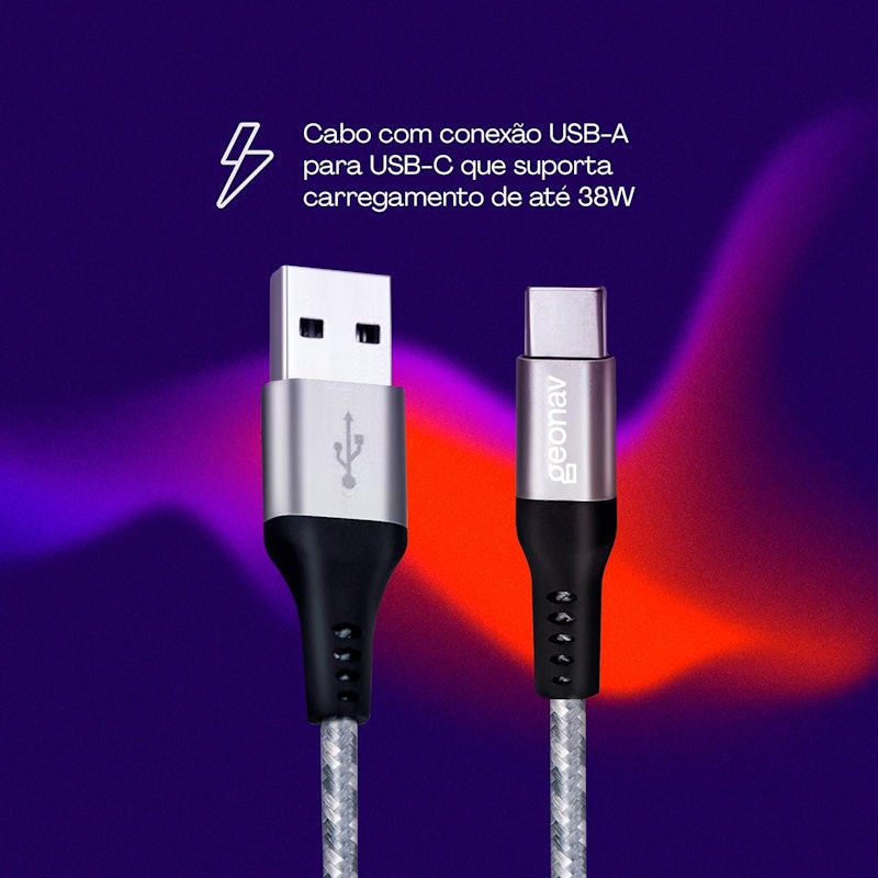 Cabo USB-C para Carregamento Rápido Geonav 2