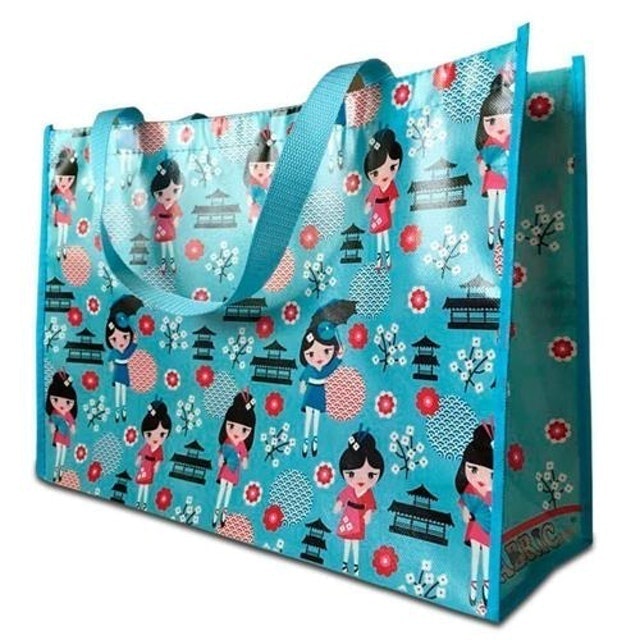 Sacola Ecológica Kokeshi Azul 1
