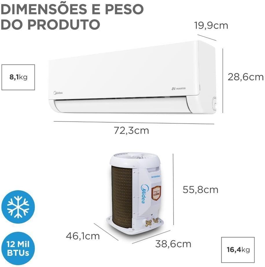 Ar-Condicionado Split 12000 BTUs AI AirVolution Frio (220 V) 5