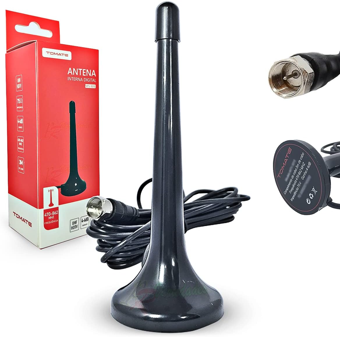 Antena Digital Interna 4-6 dBi 3 m Tomate MTV-3015 1