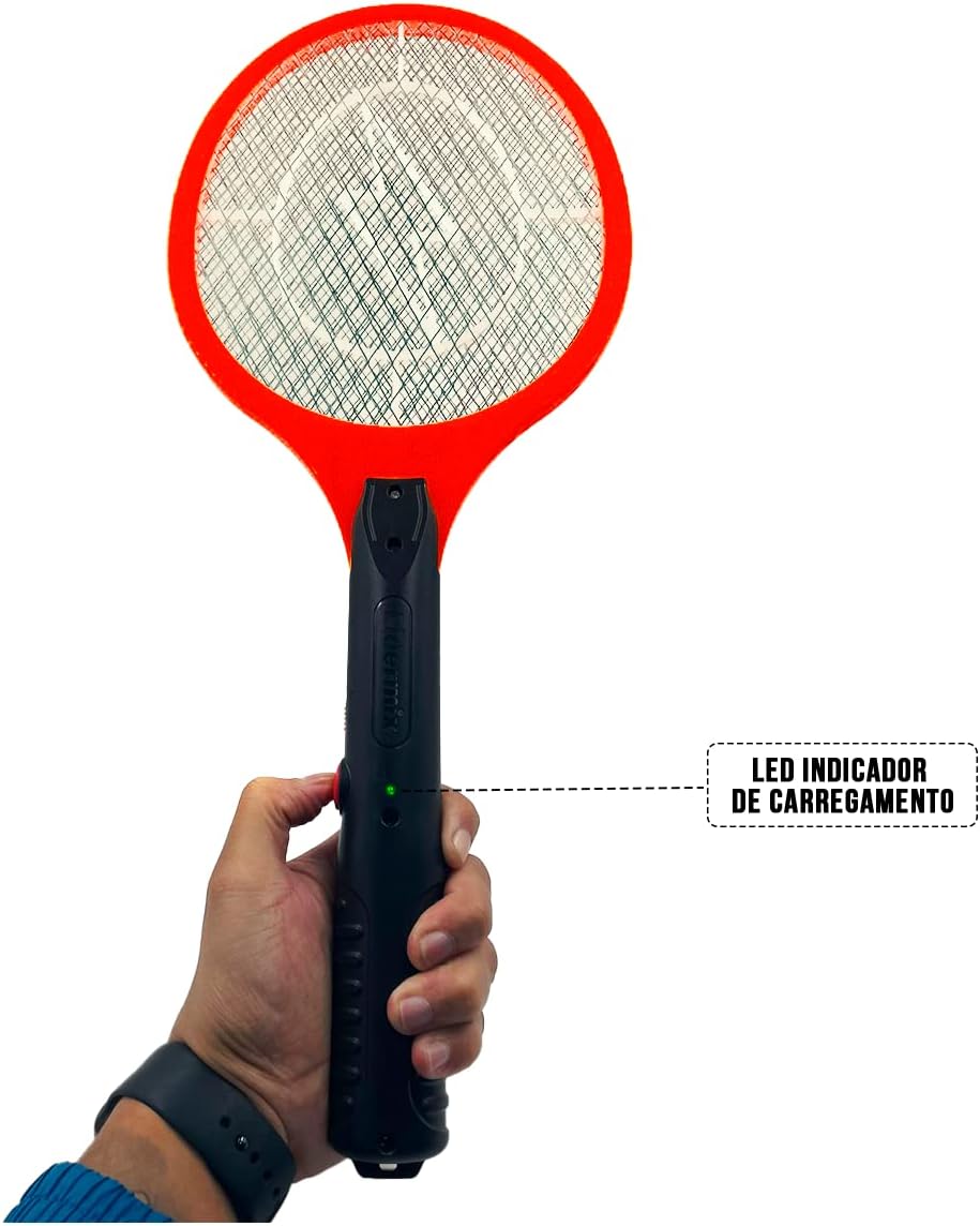 Raquete Elétrica Recarregável Bivolt Vaividhyam 4