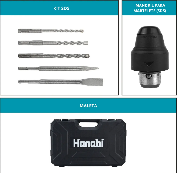 Martelete Perfurador Rompedor Professional 26 mm 1300 W Sds 2