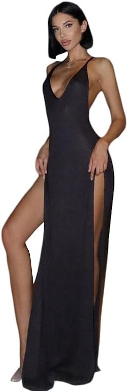 Vestido Longo de Malha Sexy para o Verão 1