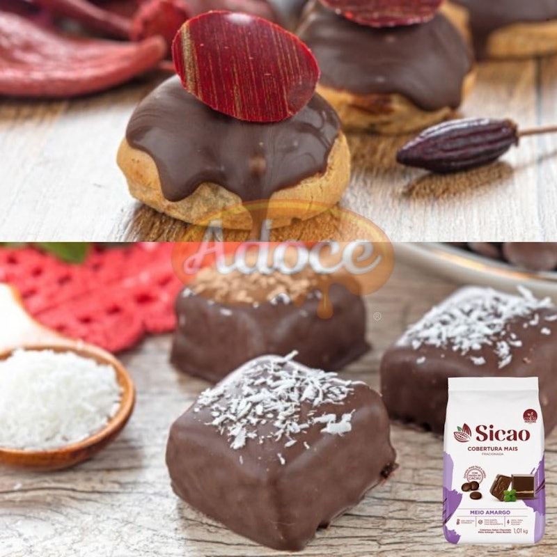Cobertura Fracionada Sabor Chocolate Meio Amargo Sicao Mais 2