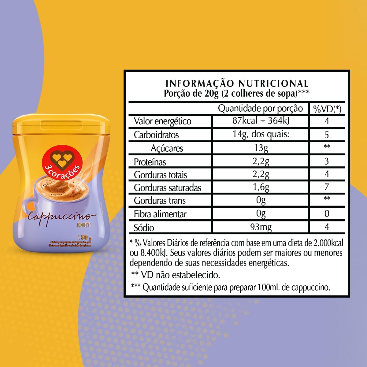 Cappuccino Diet 3Corações 2