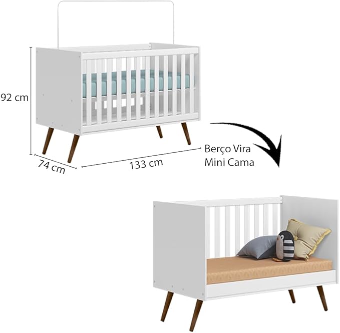 Quarto de Bebê Completo Qencanto Retrô 2