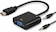 ELETRIC TECK Cabo Adaptador HDMI para VGA 1080p Full HD com Cabo Áudio P2 20 cm 1