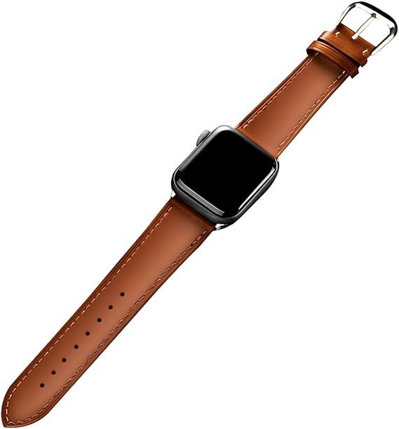 Pulseira Premium de Couro com Fecho Clássico Compatível com Apple Watch 3
