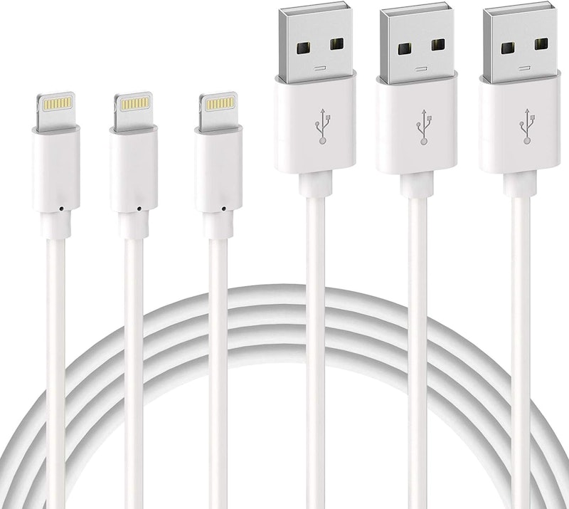 Carregador de iPhone [certificado Apple MFi] 2 cabos USB para Lightning cabo  de carregamento de 1