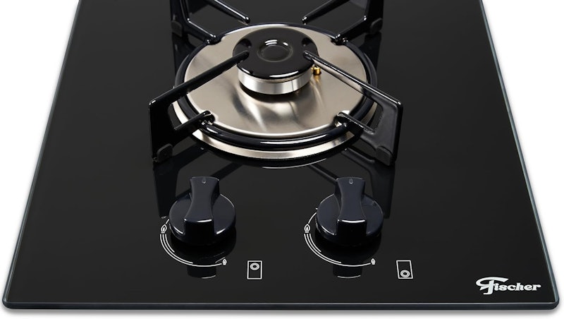 Cooktop a Gás Fischer 2 Bocas Loft com Supervisor de Chama Mesa Vidro Bivolt 3