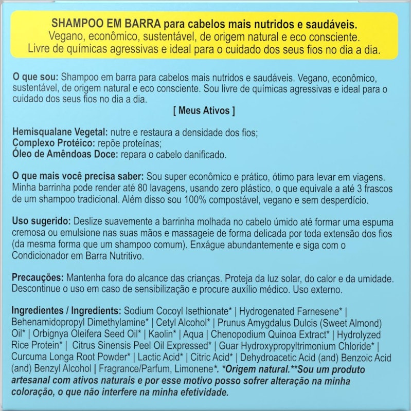 Shampoo em Barra Nutritivo 5