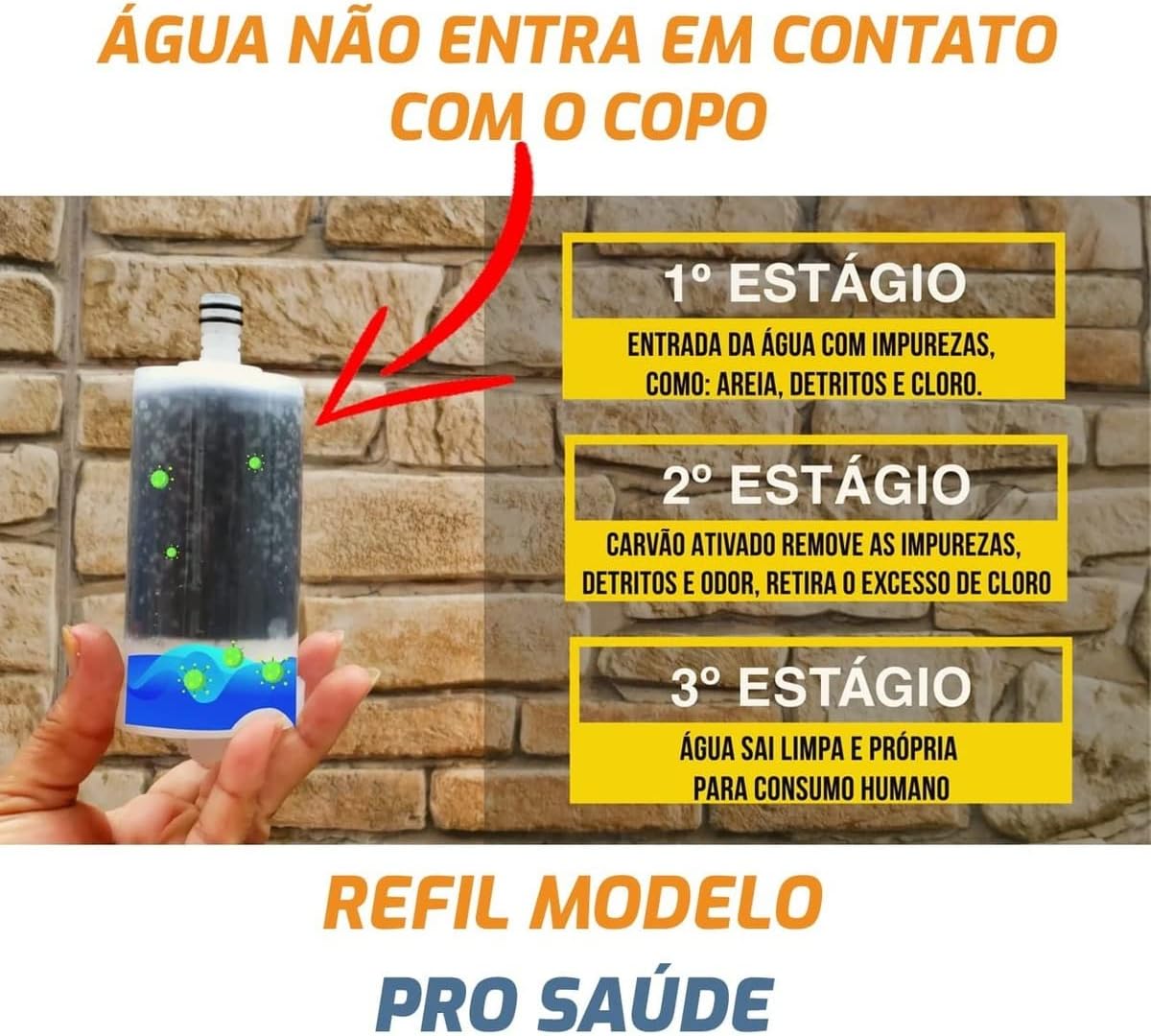 Torneira Gourmet com Filtro para Cozinha + 2 Refil Extras 2