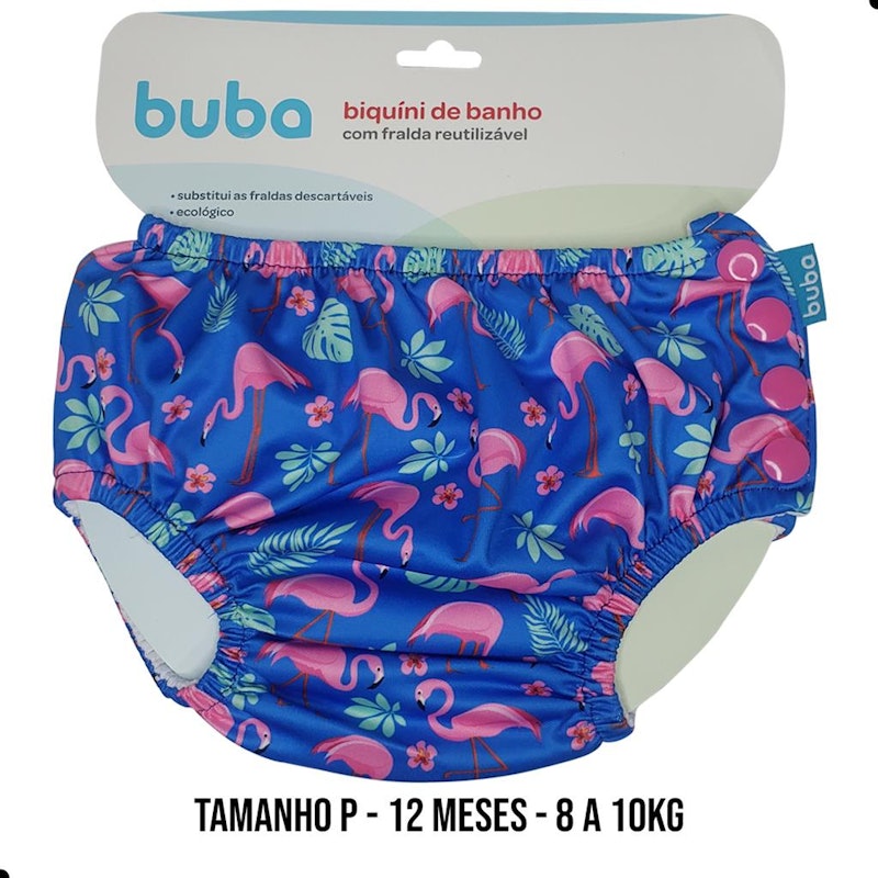 Biquíni de Banho com Fralda Reutilizável Flamingo 2
