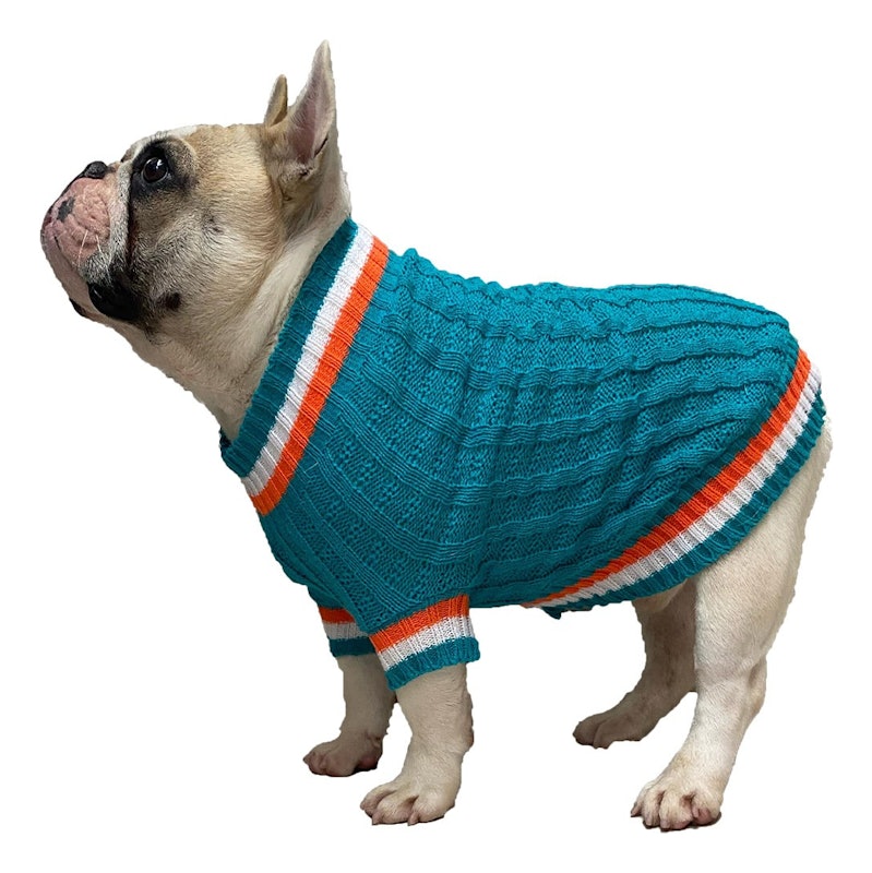 Roupinha Pet Katlen Tricot Canetran Listra Gola 2