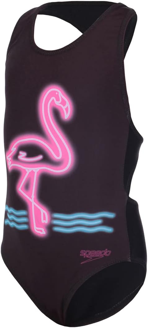 Maiô Infantil Flamingo Neon Pequena Sereia 1
