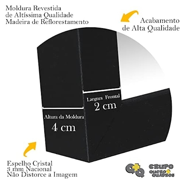 Espelho para Banheiro Retangular com Moldura Decorativa 2