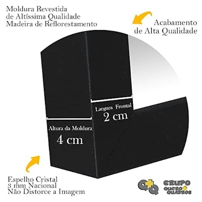 Espelho para Banheiro Retangular com Moldura Decorativa 2