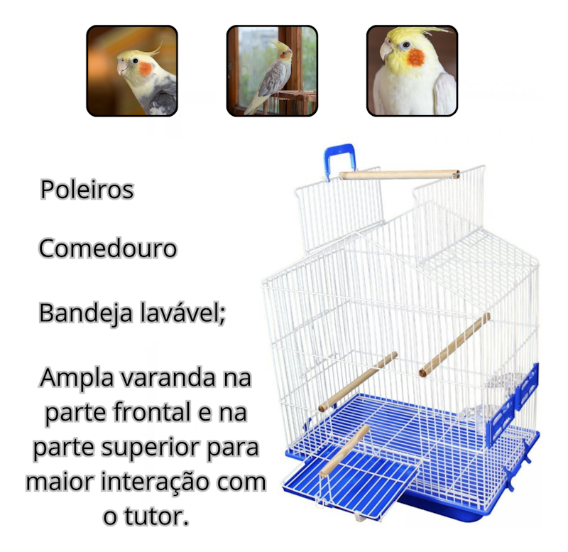Gaiolão Triplex Calopsitas 6