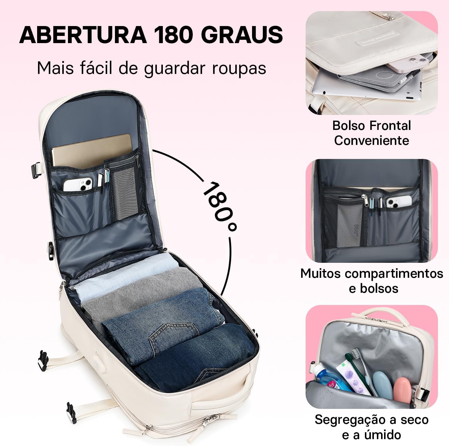 Mochila Viagem Masculina Feminina para Notebook Executiva Romantic Crown 5