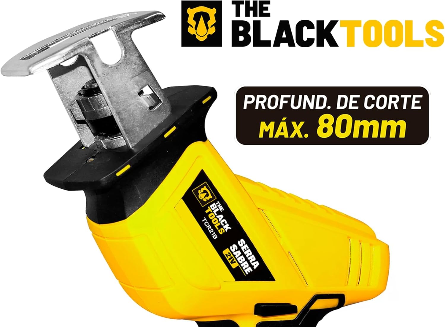 Serra Sabre a Bateria 21 V Profissional Portátil 3000 RPM TCR21B The Black Tools 5
