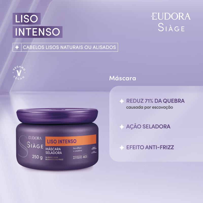 Máscara Capilar Siàge Liso Intenso 4