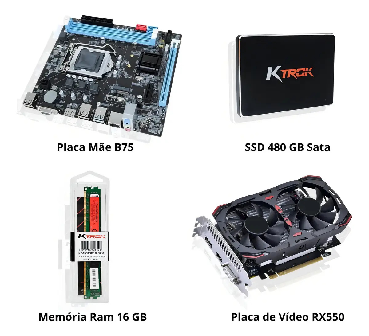 Computador Gamer MultiPC Intel Core I5 Placa de Vídeo RX550 3