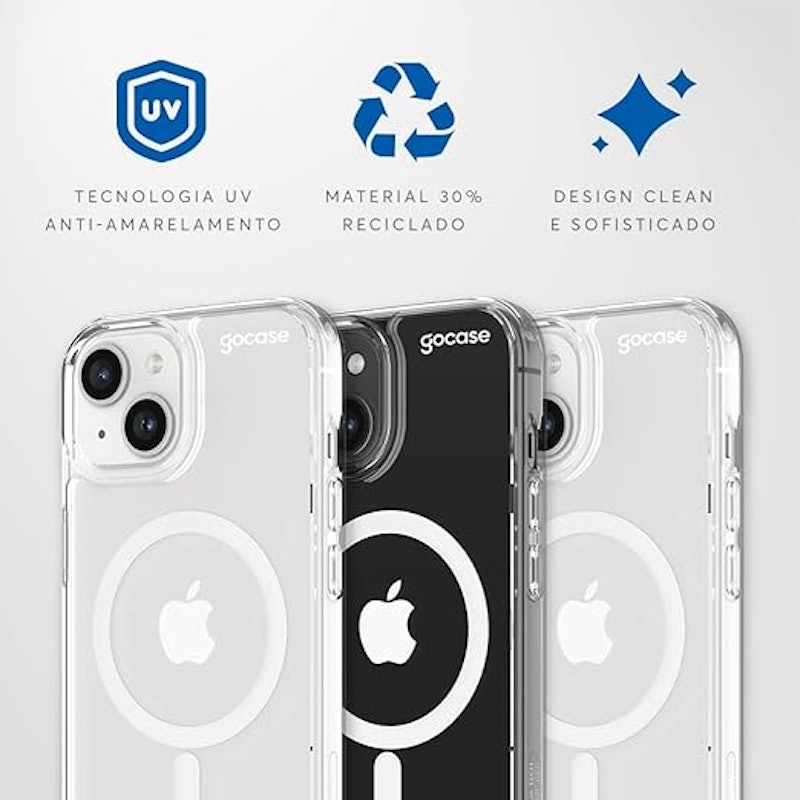 Capinha para Celular Clear Logo White 5