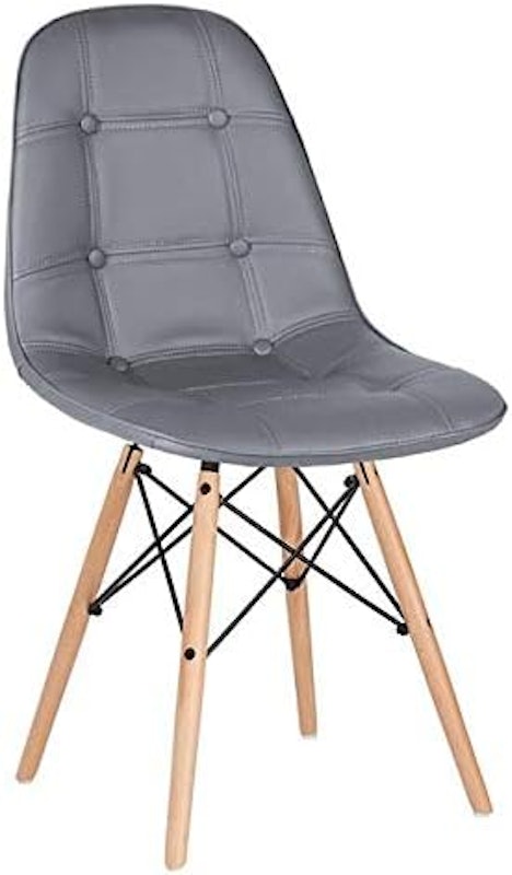 Mesa Jantar Cozinha Redonda com Tampo de Vidro Eames 100 cm + 4 Cadeiras 5