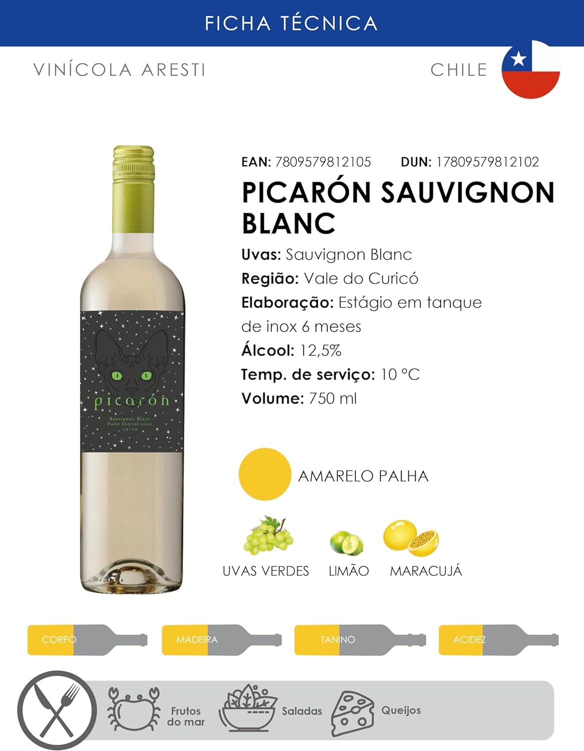 Vinho Picarón Sauvignon Blanc 3