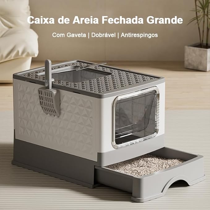 Caixa de Areia Fechada para Gatos 3