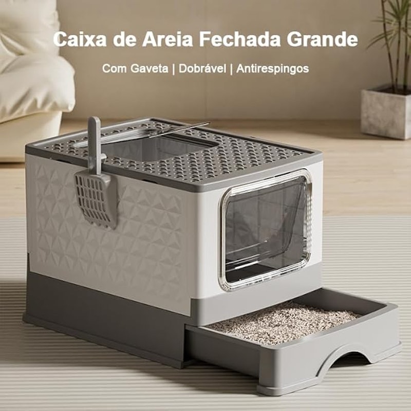 Caixa de Areia Fechada para Gatos 3