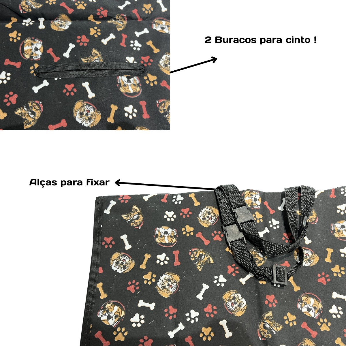Capa Protetora Dupla Face para Pet Impermeável para Banco de Carro 3
