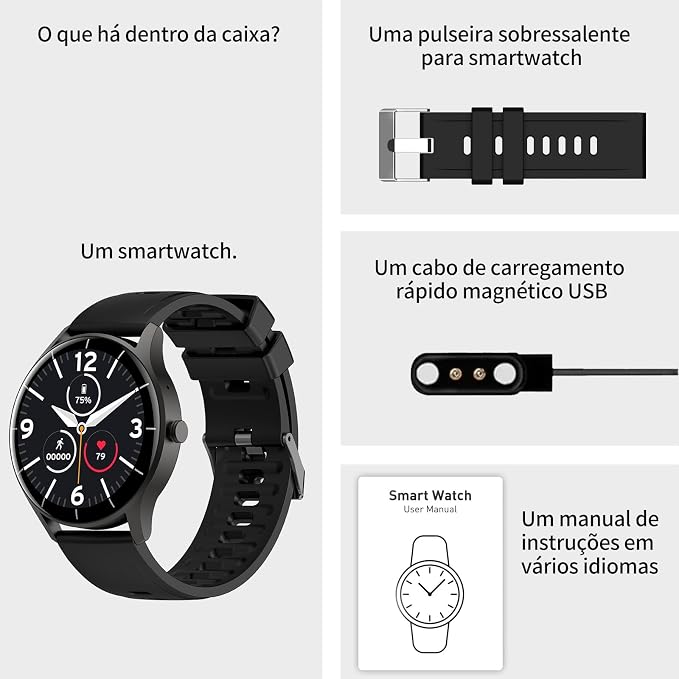Smartwatch Peje com Pulseira Extra 2