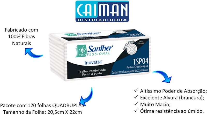 Toalha Interfolhada Inovatta Folha Quádrupla 2