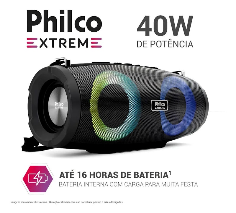 Caixa de Som Speaker Philco Extreme 40 W PBS45BT 5