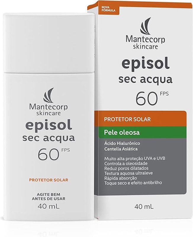 Protetor Solar Facial Episol Sec Acqua sem Cor FPS 60 1