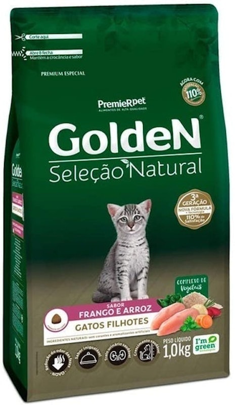 GoldeN Seleção Natural Gatos Filhotes Frango & Arroz 1