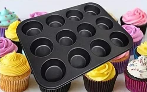 Forma Assadeira de Metal para Cupcakes c/ 12 Cavidades 1