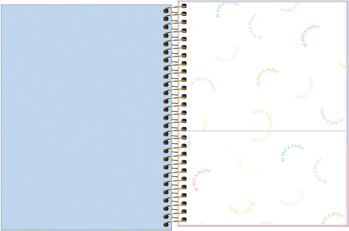 Caderno Espiral Capa Plástica Colegial Happy Azul 2