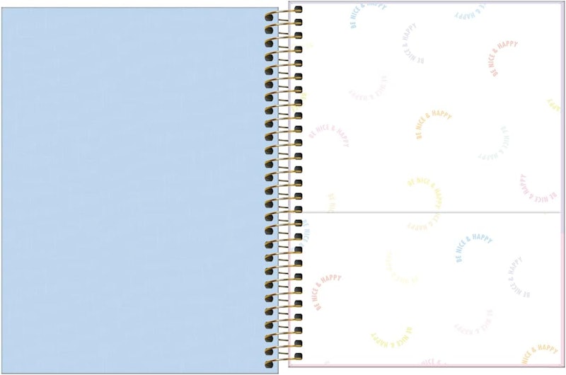 Caderno Espiral Capa Plástica Colegial Happy Azul 2