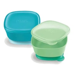 Kit 2 Bowls com Ventosa e Tampa