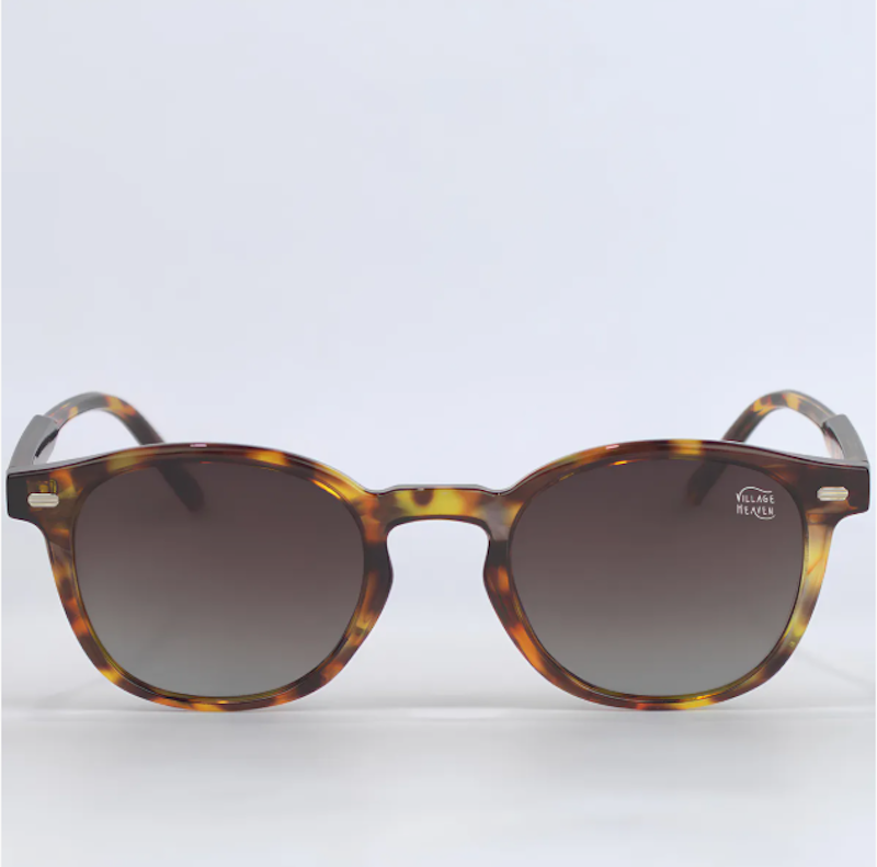 Óculos de Sol Feminino Redondo Degradê Polarizado Marrom UV 2