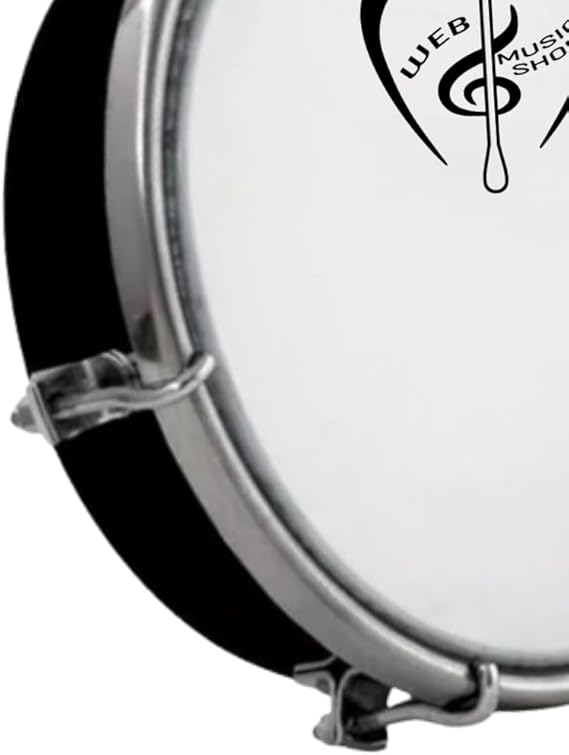 Tamborim 6" ABS Pele Leitosa com Baqueta e Chave de Afinação 3