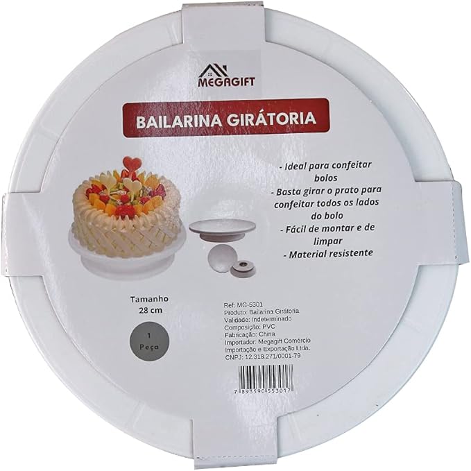 Bailarina Giratória para Bolo com Base em Plástico 2