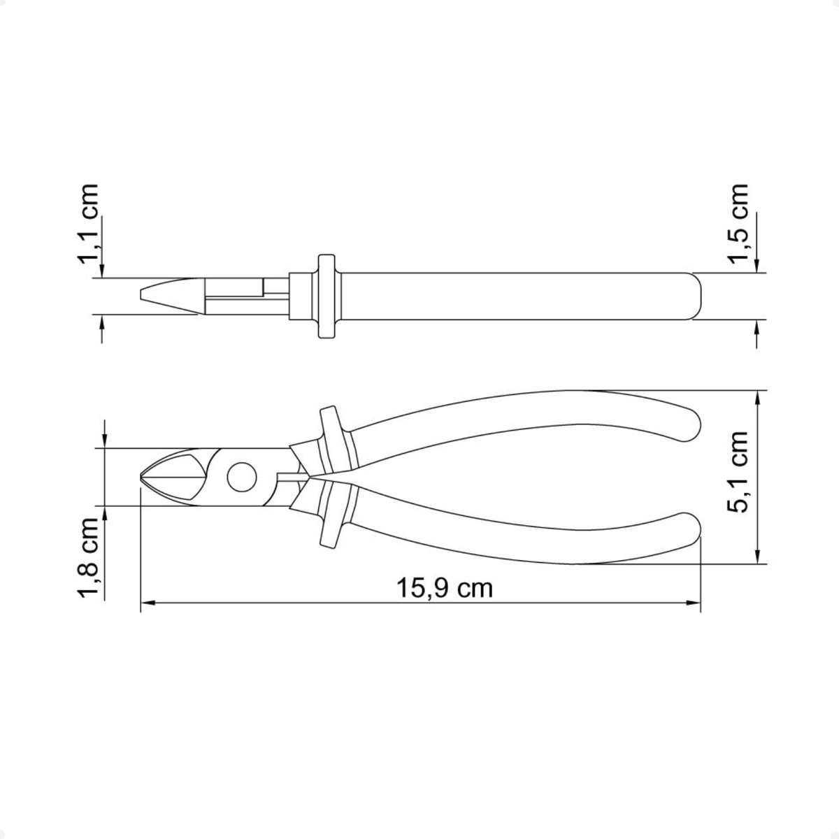 Alicate Corte Diagonal 6" Master 5